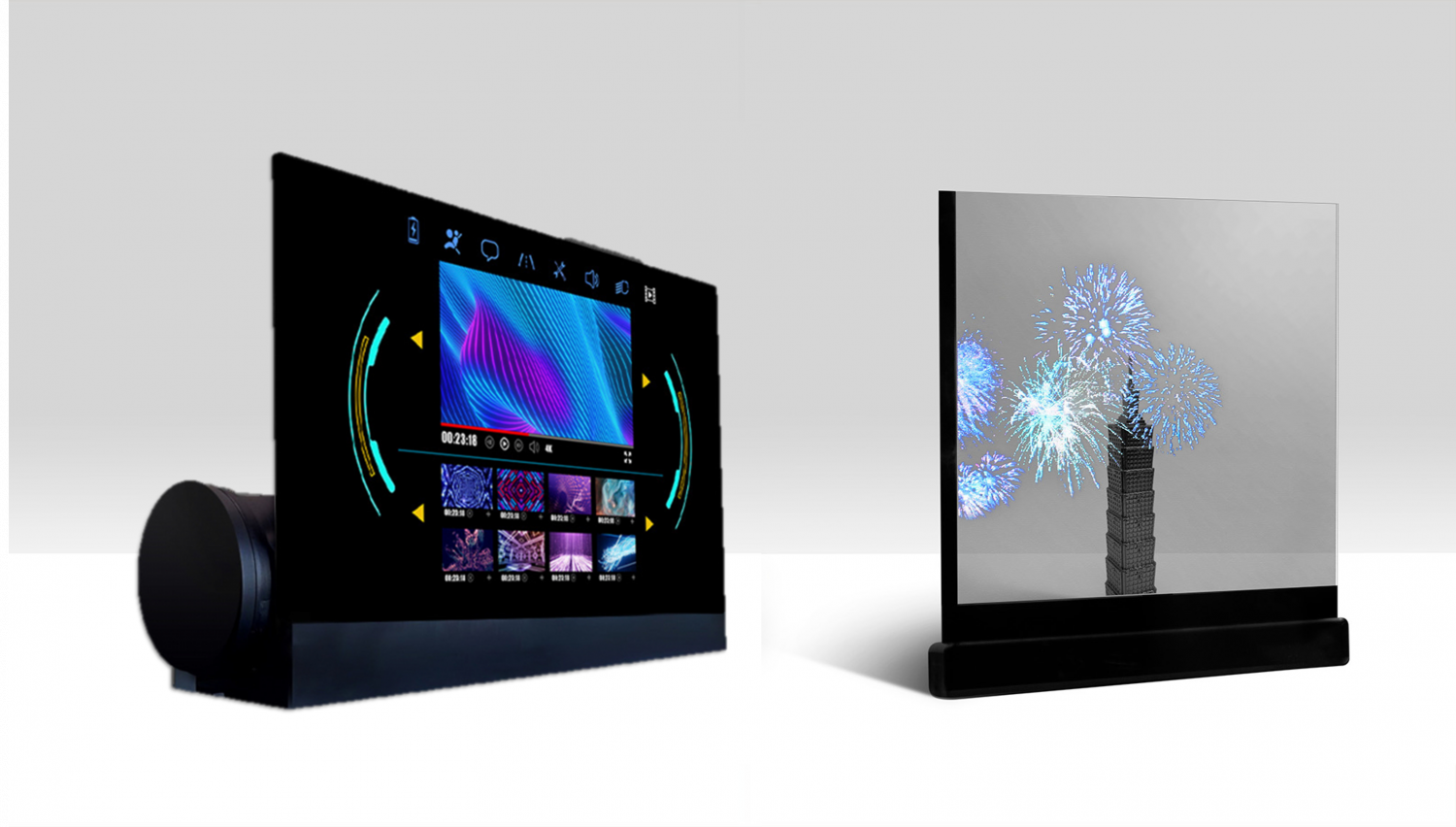 可捲式、折疊性、高透明